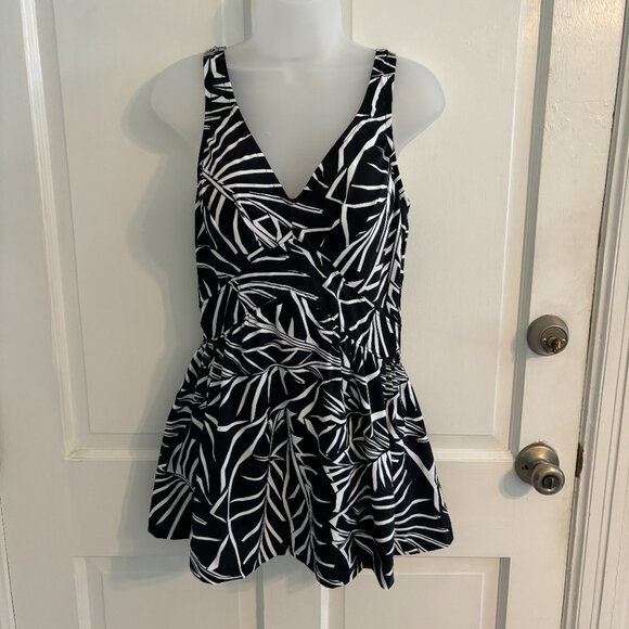 Rose Marie Reid Other - Ladies Black & White zebra skirted swimsuit